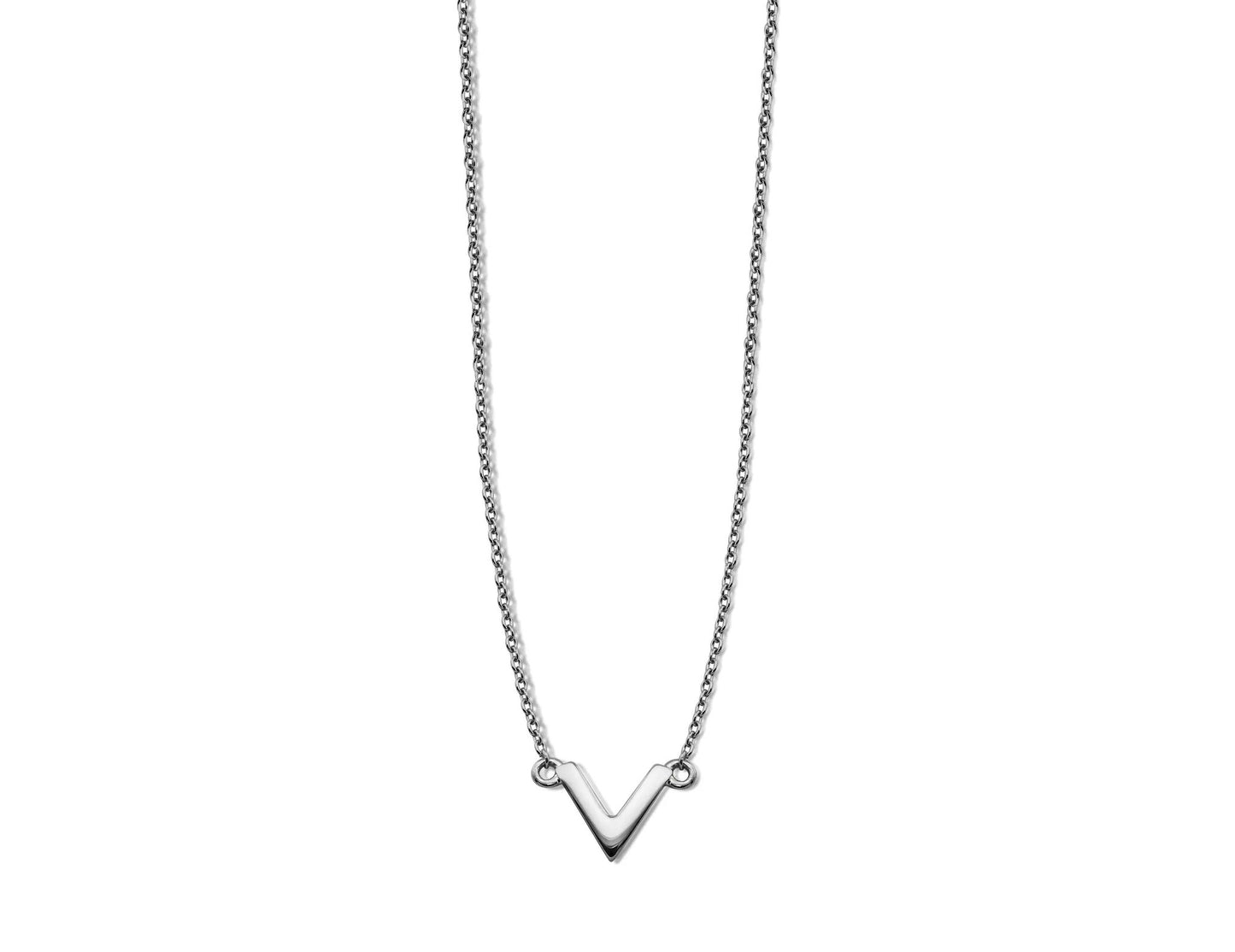 Ketting V Zilver XN004S by Jwls4u