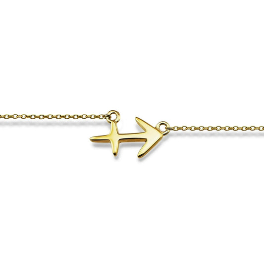 Boogschutter Armband Gold-Plated Zodiac ZB012G Jwls4u by Jwls4u