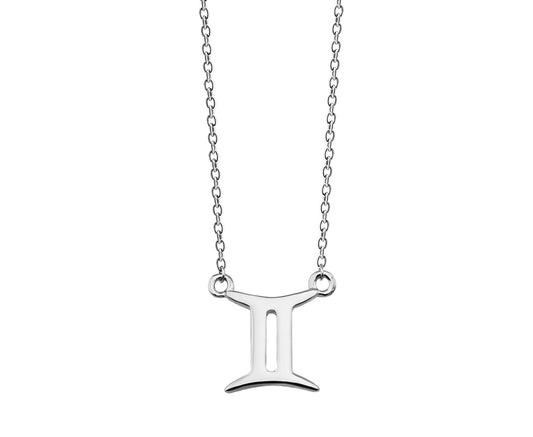 Tweelingen Ketting Zilver Zodiac ZN006S by Jwls4u