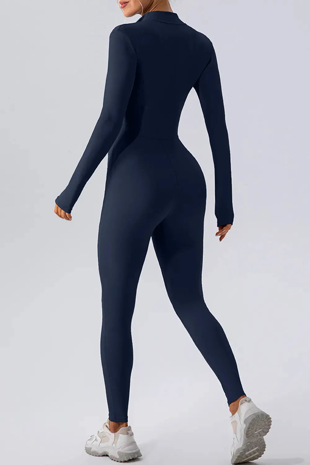 Half Zip Mock Neck Active Jumpsuit by Partner Label