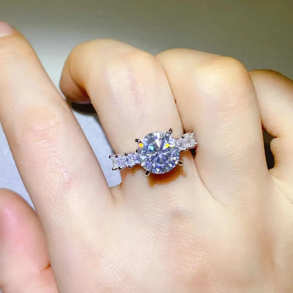 3 Carat Moissanite 925 Sterling Silver Ring by Partner Label