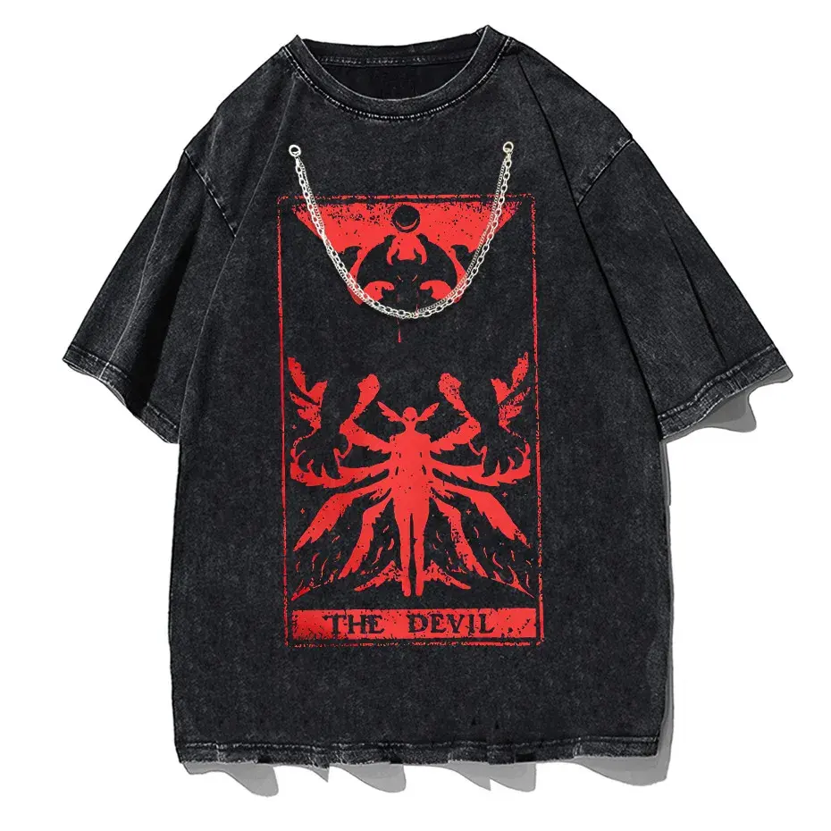 Devilman Crybaby Anime Graphic T-Shirt Men Harajuku Cotton Tee by Vimost Shop