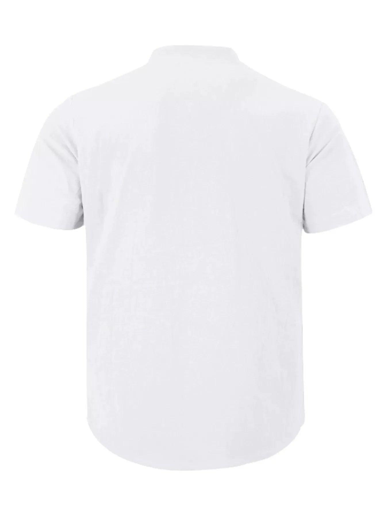 Men's Full Size Casual Linen Blend Short Sleeve Shirt Plus Size by Trendsi