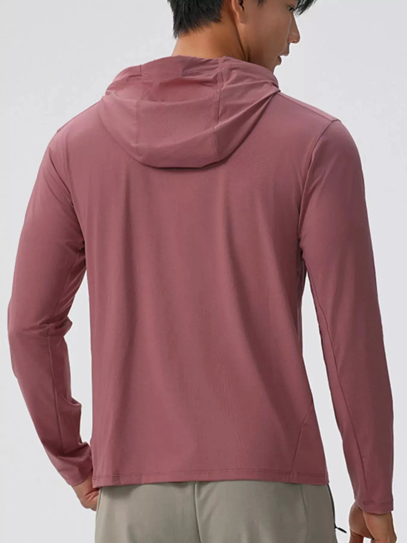 Men's Solid Color Long Sleeve Hoodie by Trendsi