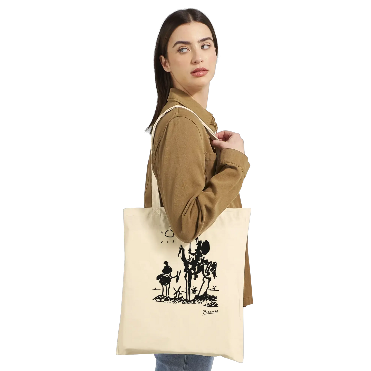 Pablo Picasso Don Quixote of La Mancha 1955 artwork tote bag by Art-O-Rama Shop