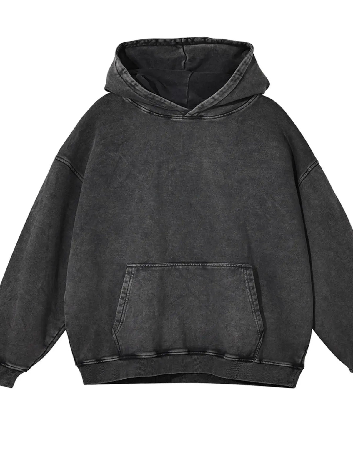 Men's Washed Oversized Long Sleeve Hoodie by Trendsi