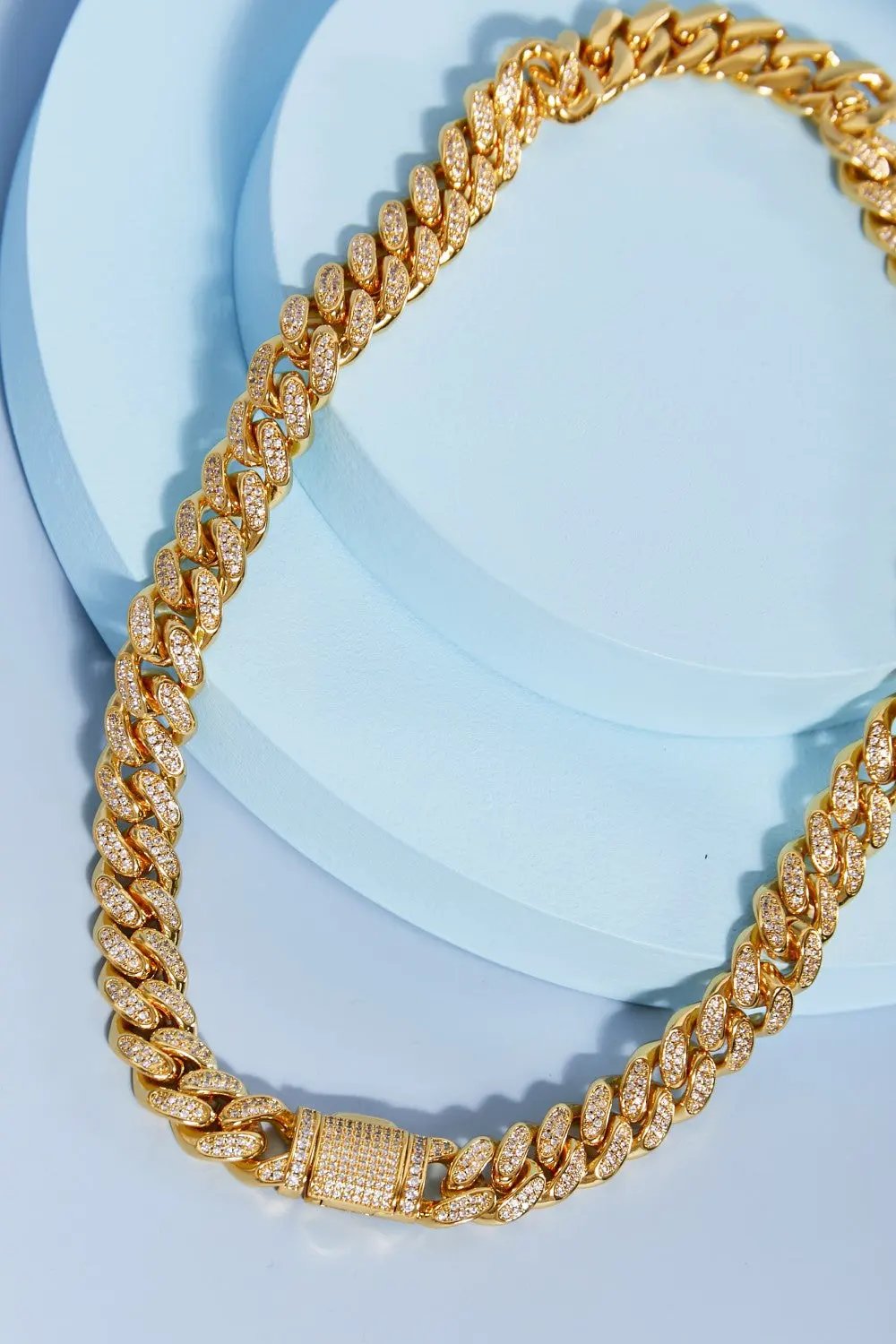 Brass Curb Chain Necklace by Partner Labels