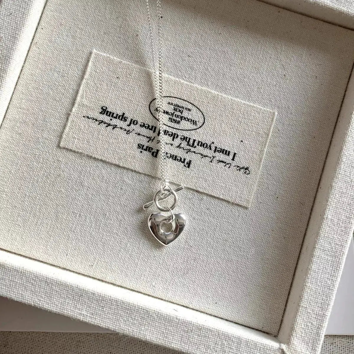 925 Sterling Silver Heart Necklace by Partner Labels