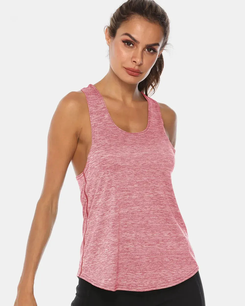 Full Size Scoop Neck Wide Strap Active Tank by Partner Label