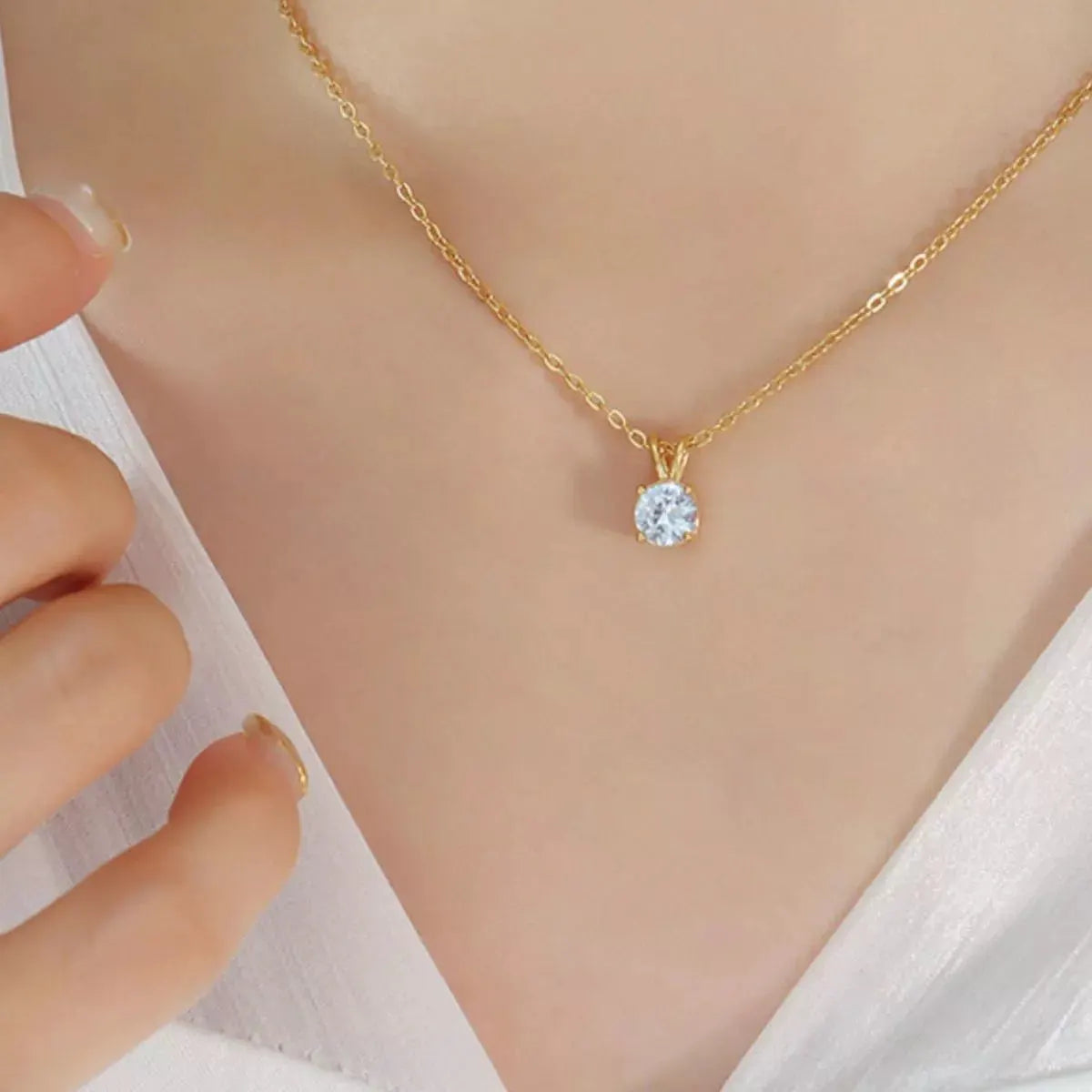 18K Gold-Plated Pendant Necklace by Partner Label