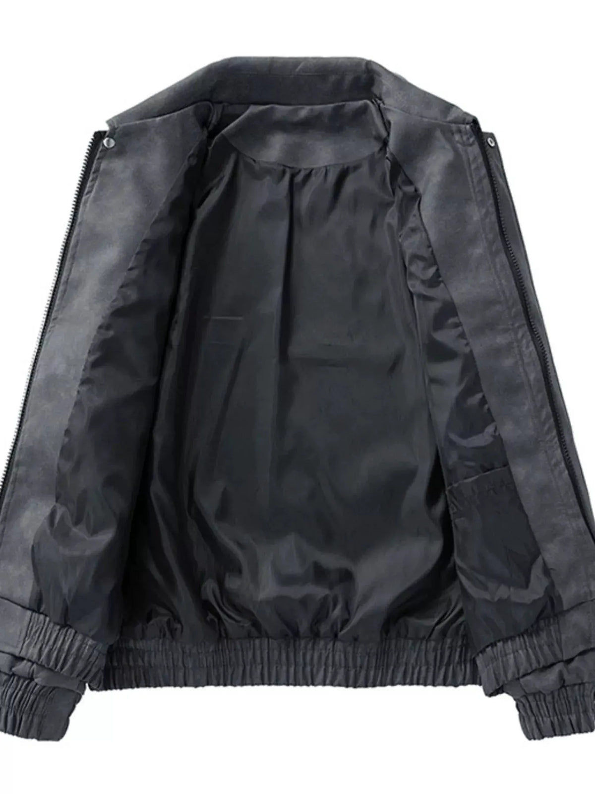 Men's Plus Size Embroidered Elastic Waist Casual Jacket by Trendsi