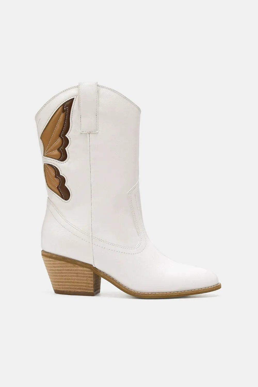 Beast Fashion Butterfly Cut Detail Point Toe Boots by Beast Fashion
