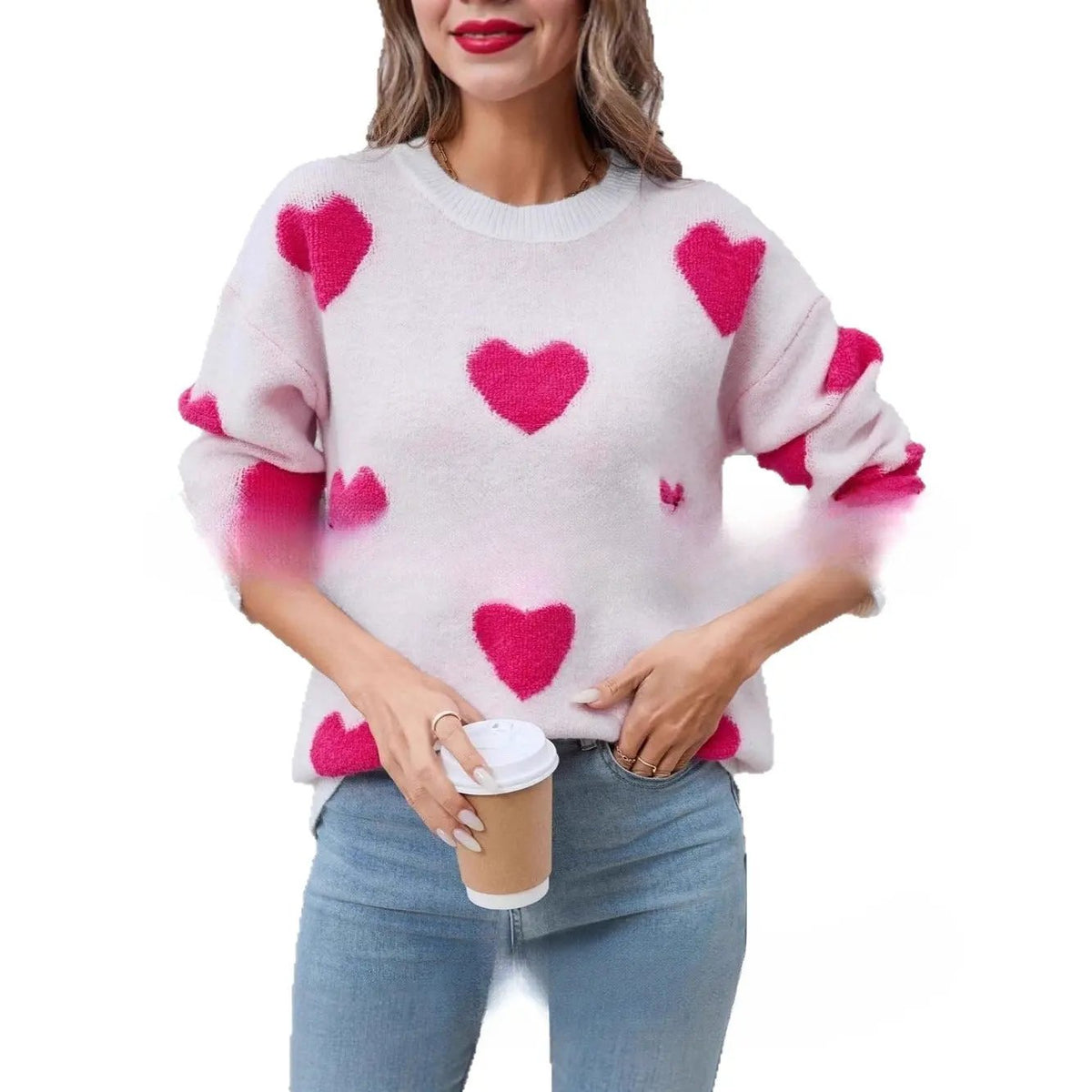 Fashion Women's Wear Love Long Sleeve Knitted Sweater by Maiden-Art