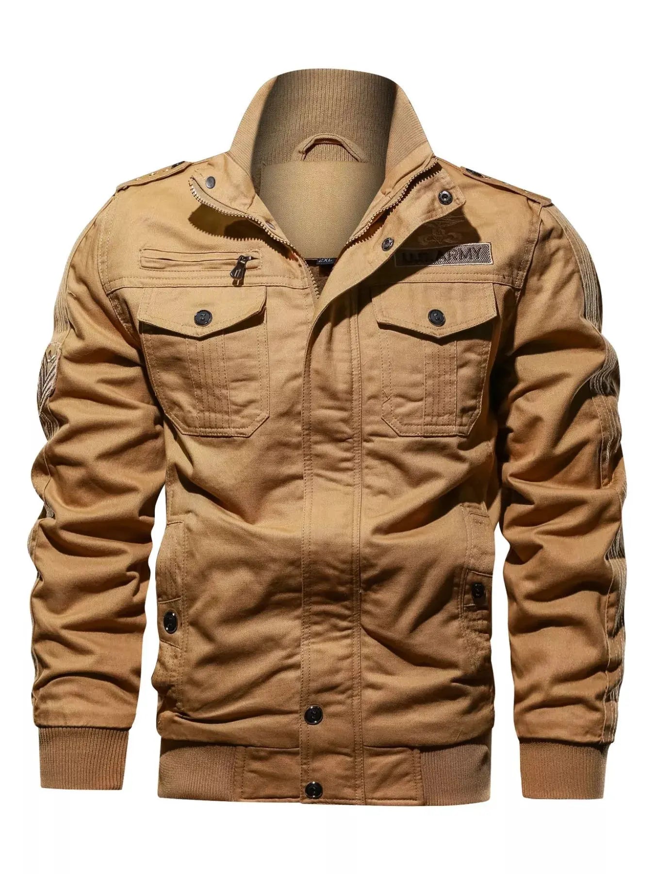 Men's Plus Size Zip Up Lightweight Bomber Jacket by Partner Label