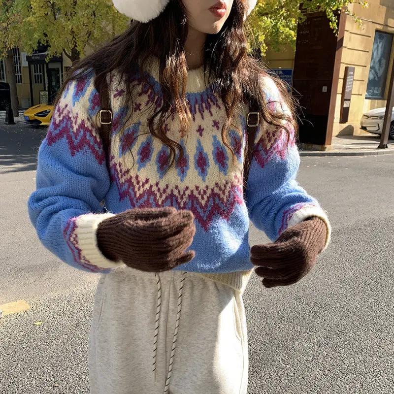 New Younger College Style Pullover Sweater For Women by Maiden-Art