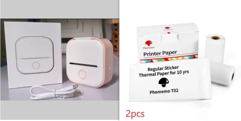 Portable Mini Thermal Label Printer Home Photo Printer Student Wrong Question Printer Bluetooth-compatible Mini Label Printer Price Tag by Maiden-Art