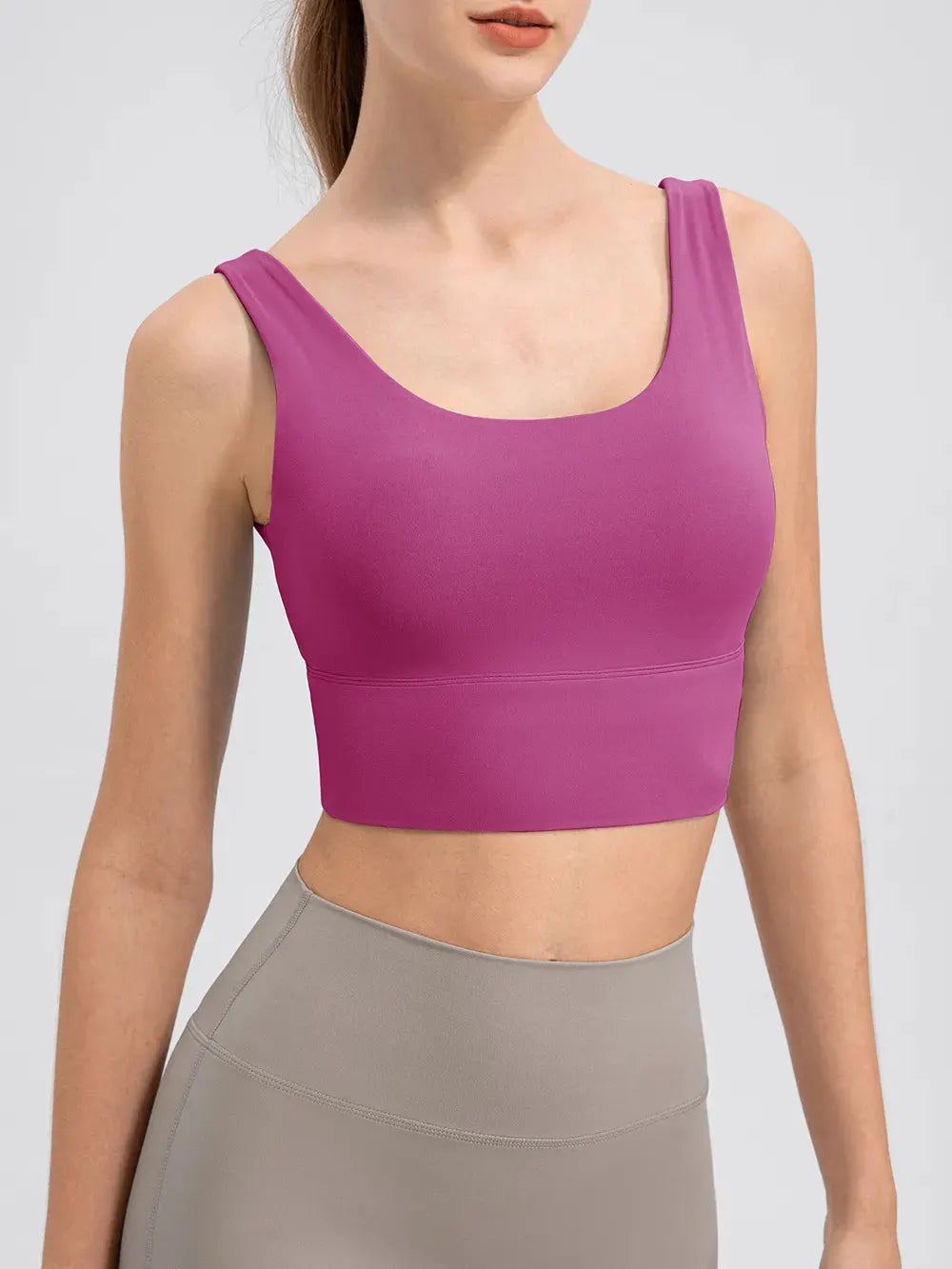 Scoop Neck Wide Strap Active Tank by Partner Label