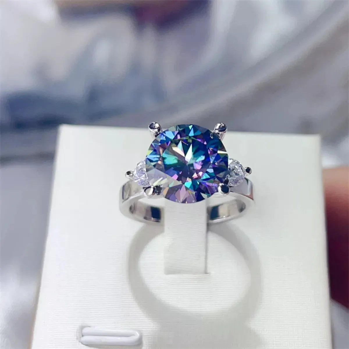 5 Carat Moissanite 925 Sterling Silver Ring by Partner Label
