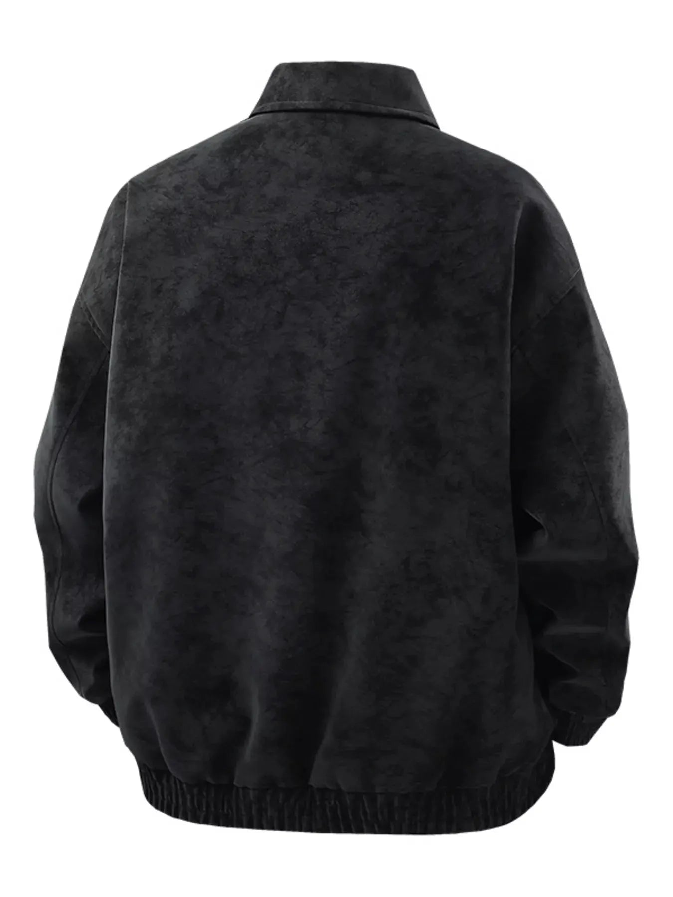 Men's Plus Size Zip Up Leather Jacket by Partner Label
