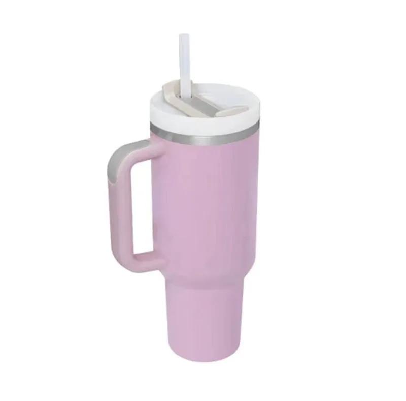 40 Oz Tumbler With Handle Straw Insulated, Stainless Steel Spill Proof Vacuum Coffee Cup Tumbler With Lid Tapered Mug Gifts For Valentine Lover Suitable For Car Gym Office Travel by Maiden-Art