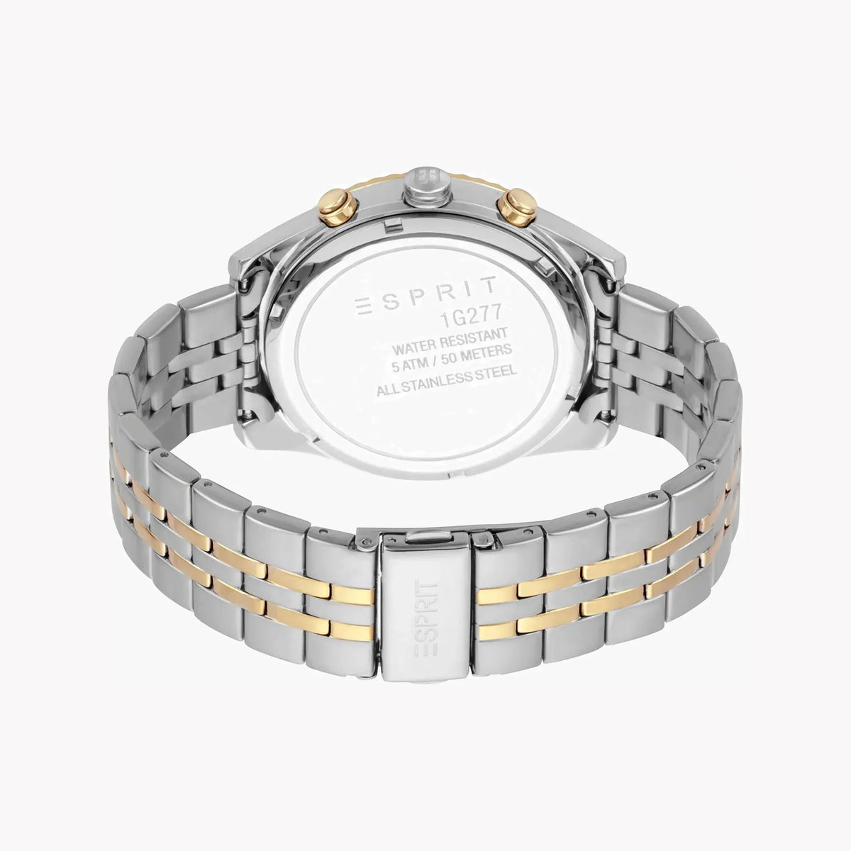 Esprit Men's Silver & Gold Watch, Black Dial | Es1g204m0045 by ESPRIT