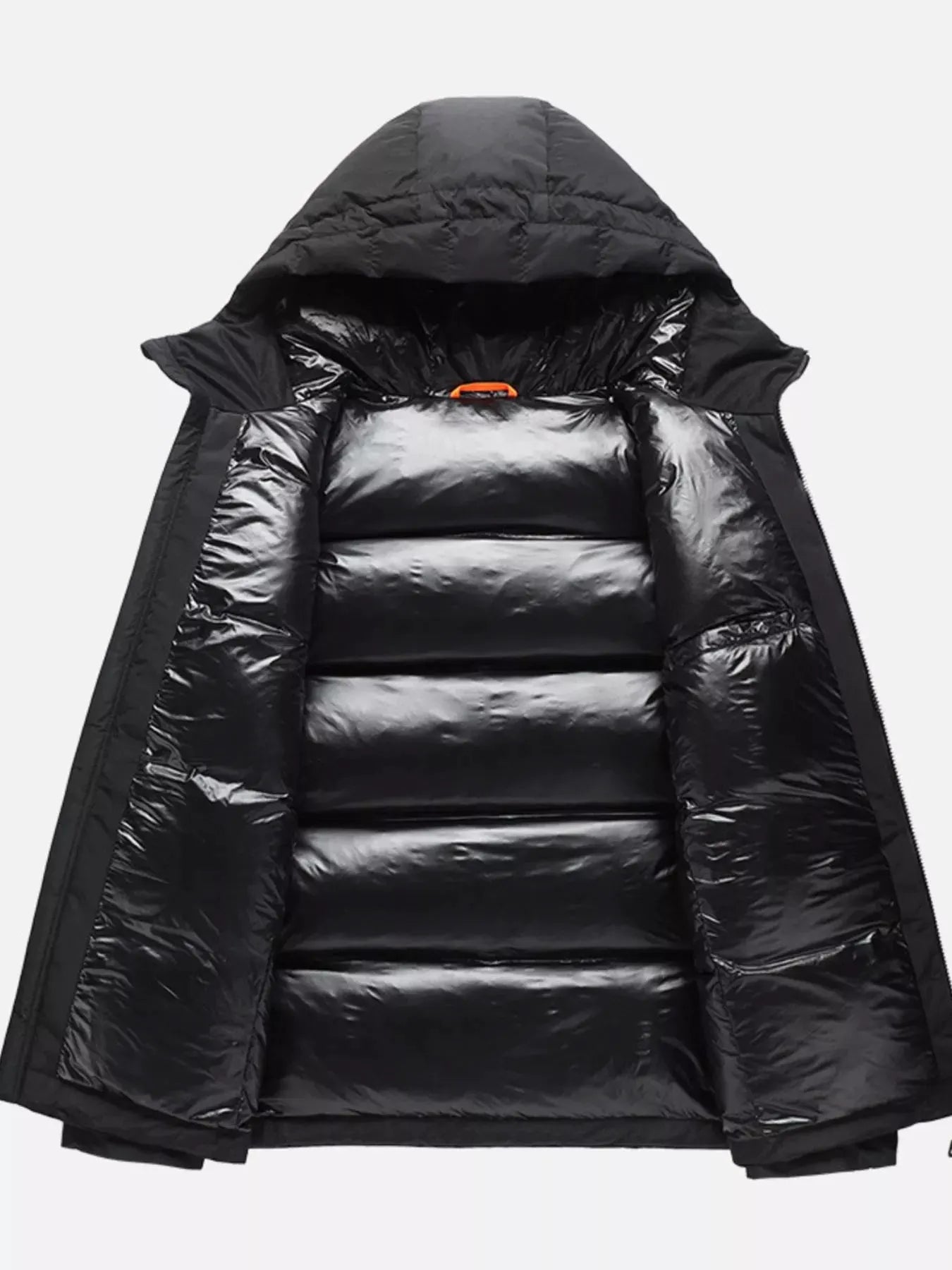 Men's Plus Size Zip Up Hooded Puffer Jacket by Partner Label