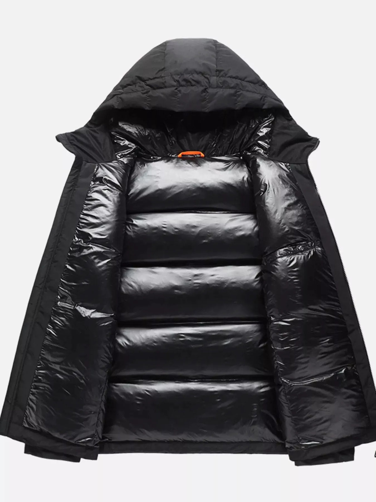 Men's Plus Size Zip Up Hooded Puffer Jacket by Partner Label