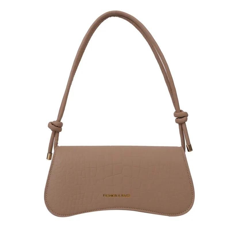 Summer Minimalist PU Underarm Bag Chic Solid Color Square Shoulder Purse Versatile Crossbody Tote For Women Elegant Office by Maiden-Art