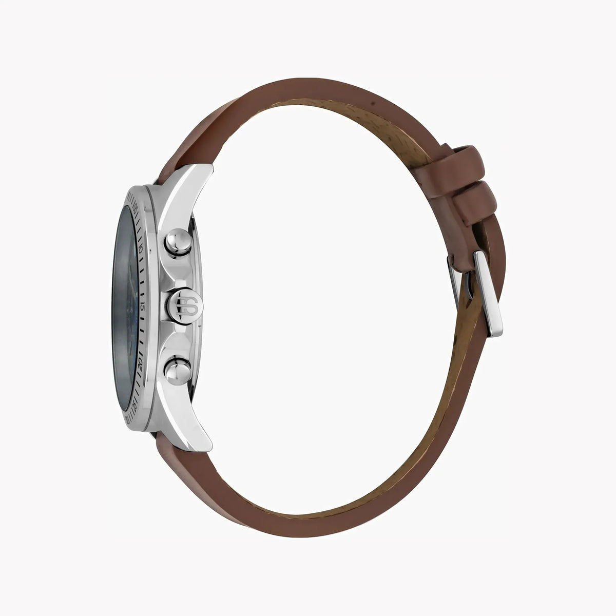 Esprit Men's Brown Leather Watch, Blue Dial | Es1g157m0025 by ESPRIT