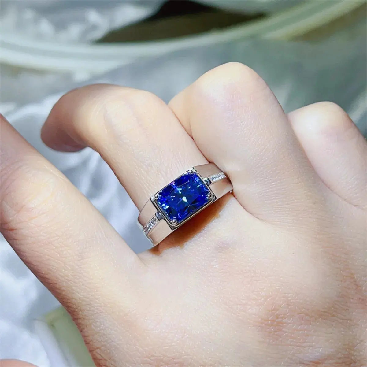 2 Carat Moissanite 925 Sterling Silver Ring by Partner Label