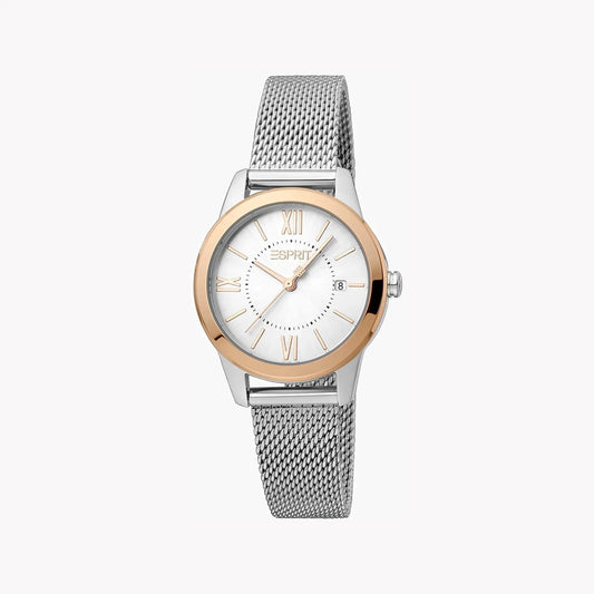 Esprit Women's Silver Stainless Steel Watch, Silver Dial | Es1l116m0045 by ESPRIT