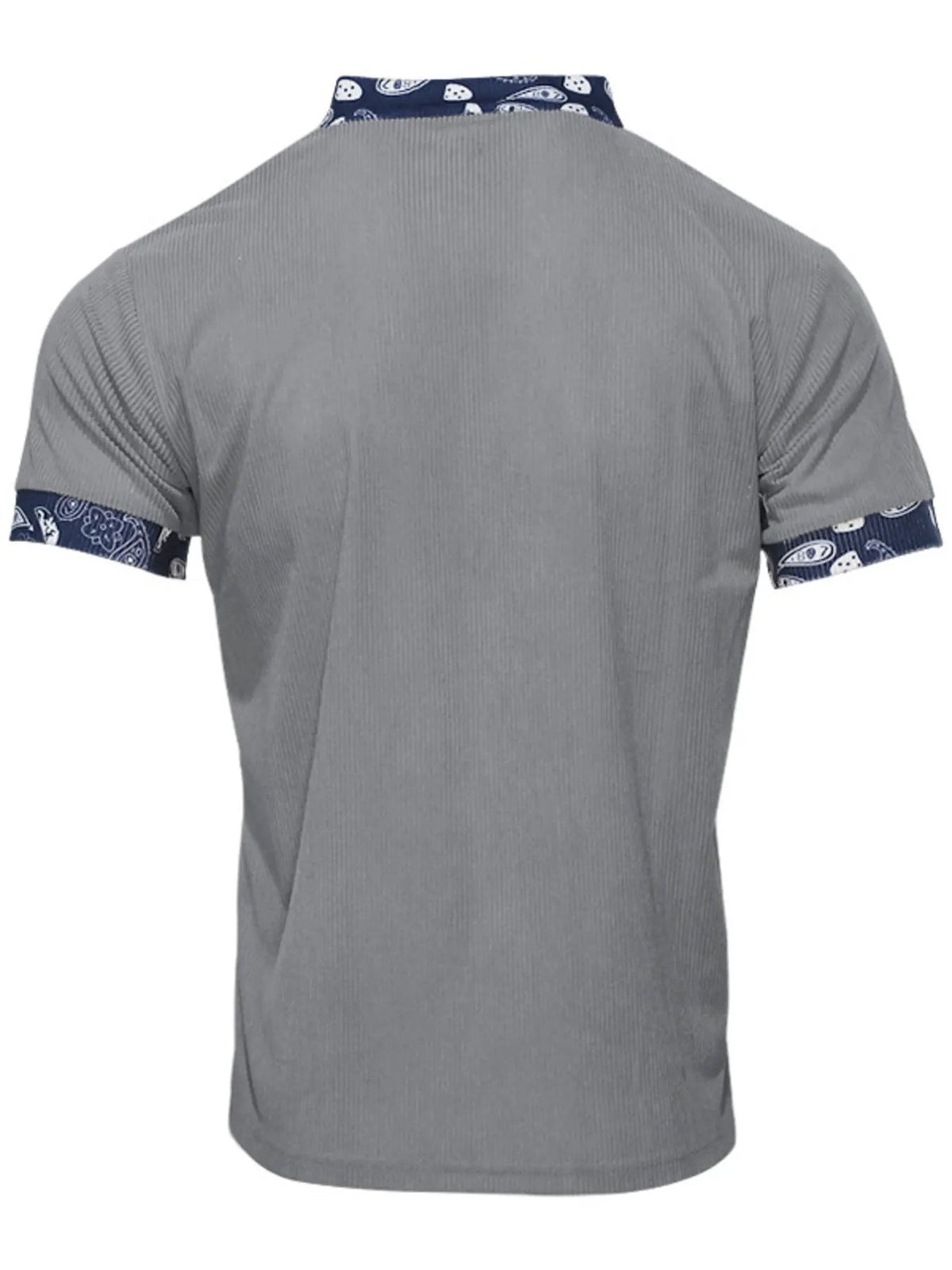 Men's Full Size Lace-Up Collar T-Shirt Plus Size by Trendsi