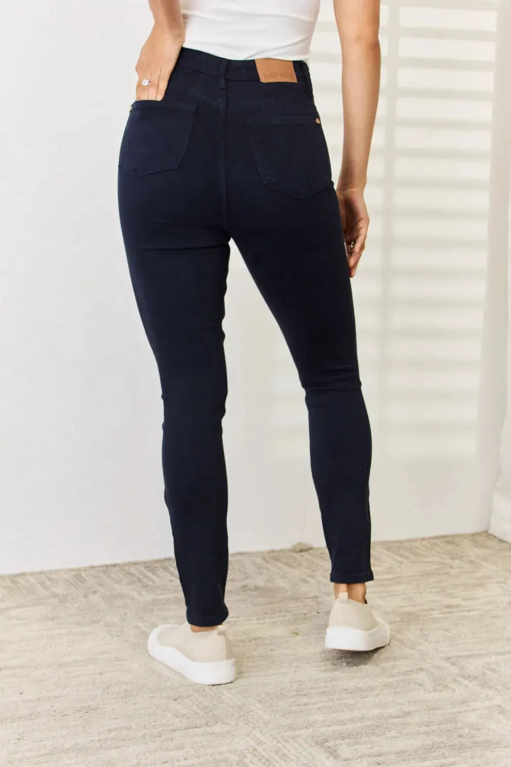 Judy Blue Full Size Garment Dyed Tummy Control Skinny Jeans by Judy Blue