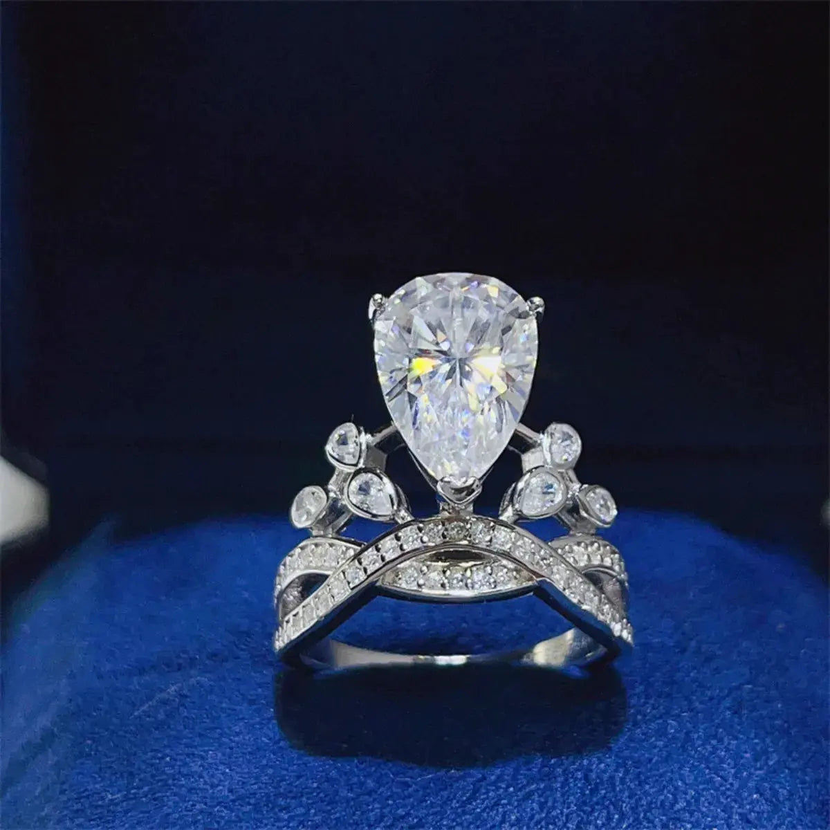 5 Carat Moissanite 925 Sterling Silver Ring by Partner Label