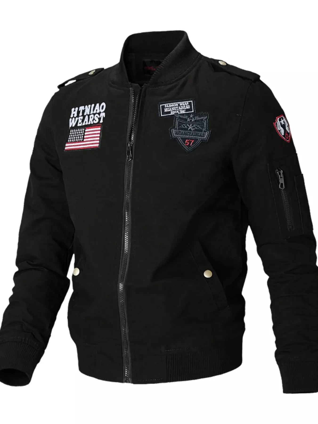 Men's Plus Size Zip Up Long Sleeve Jacket by Partner Label