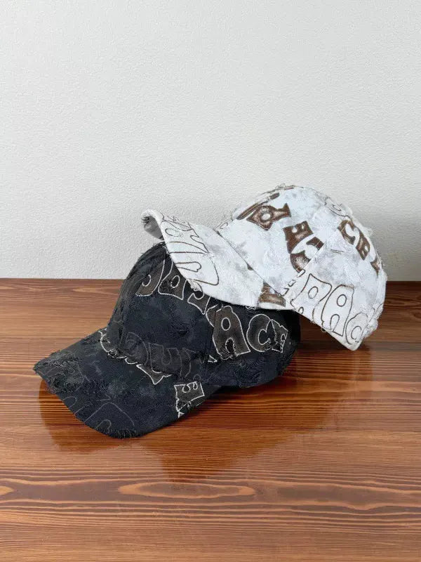 Distressed Adjustable Baseball Cap by Partner Label