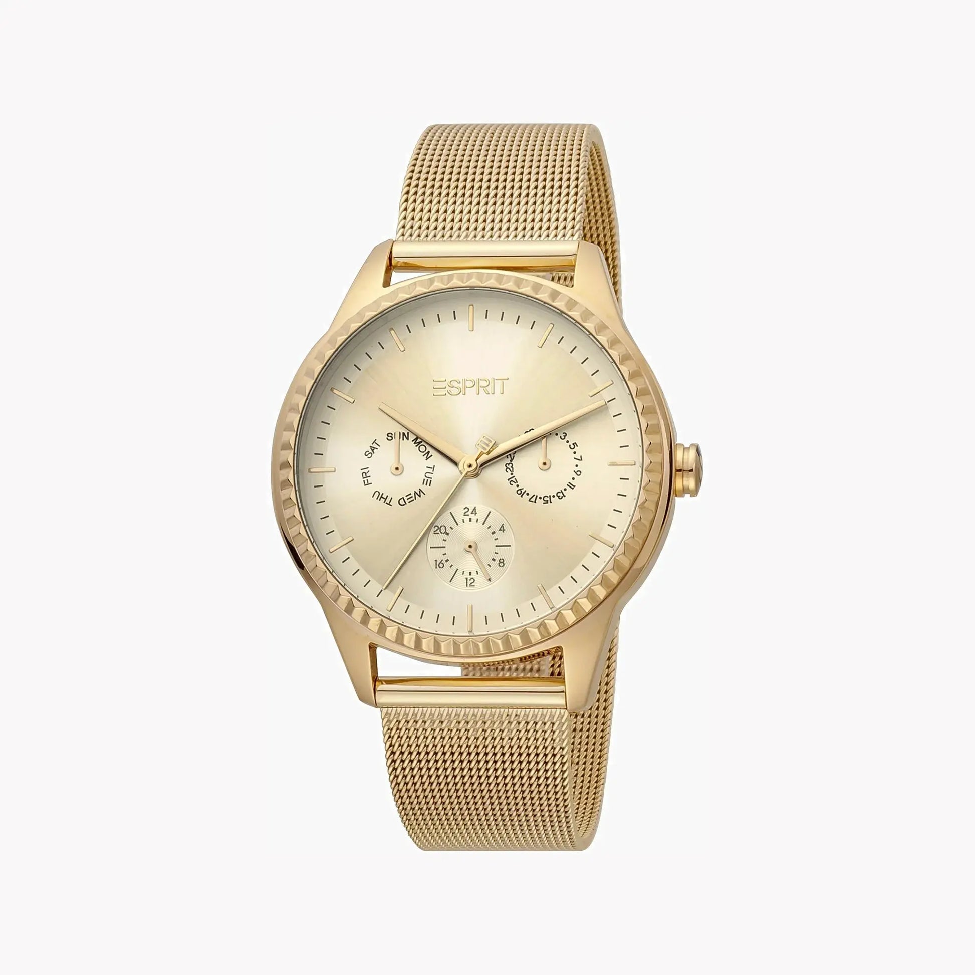 Esprit Women's Gold Stainless Steel Watch, Champagne Dial | Es1l143m0035 by ESPRIT