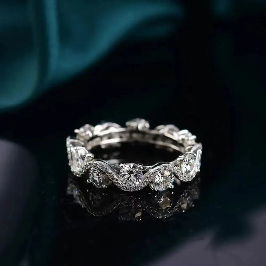 Moissanite 925 Sterling Silver Ring by Partner Label