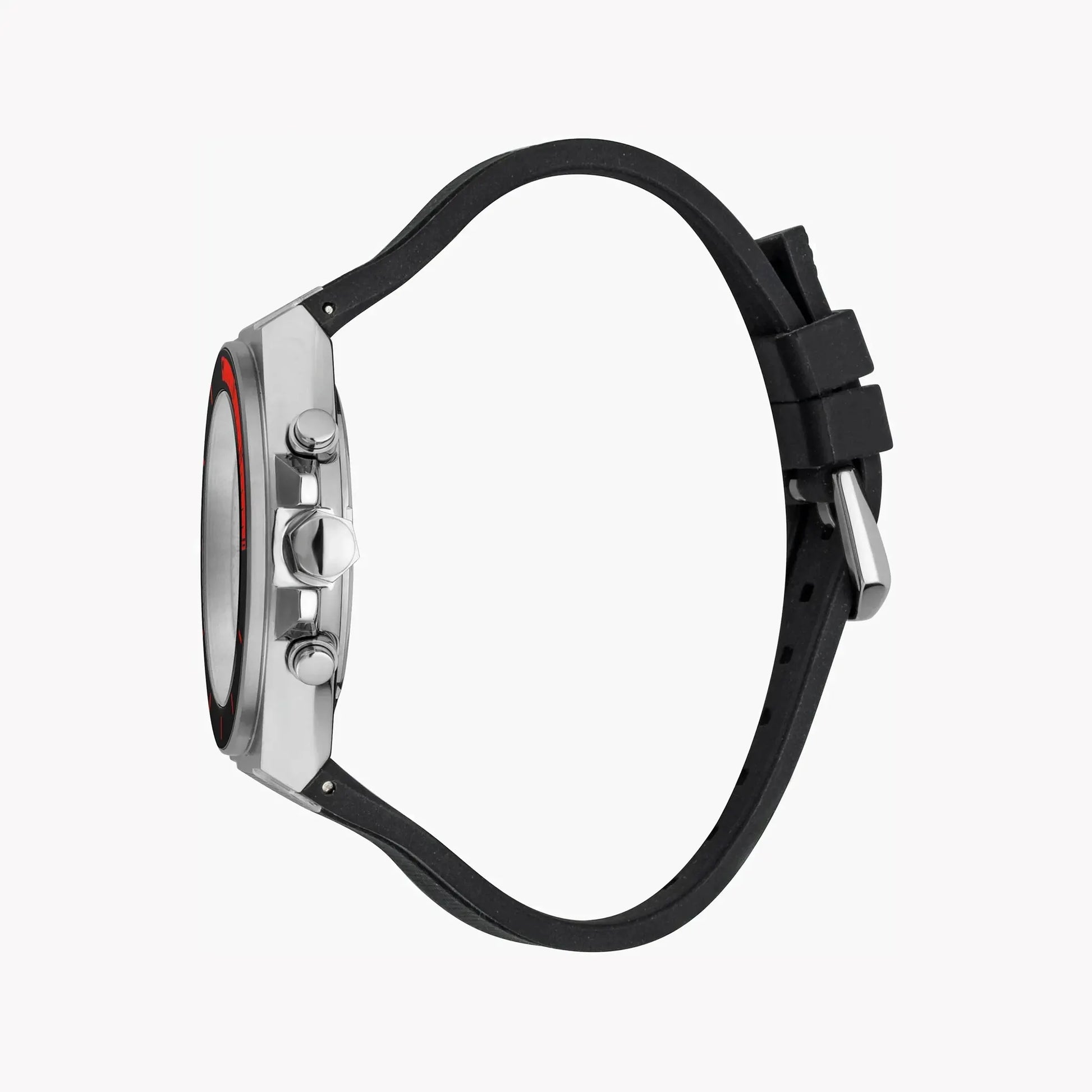 Just Cavalli Men's Silver Watch, Black Silicone Band | Jc1g139p0025 by JUST CAVALLI