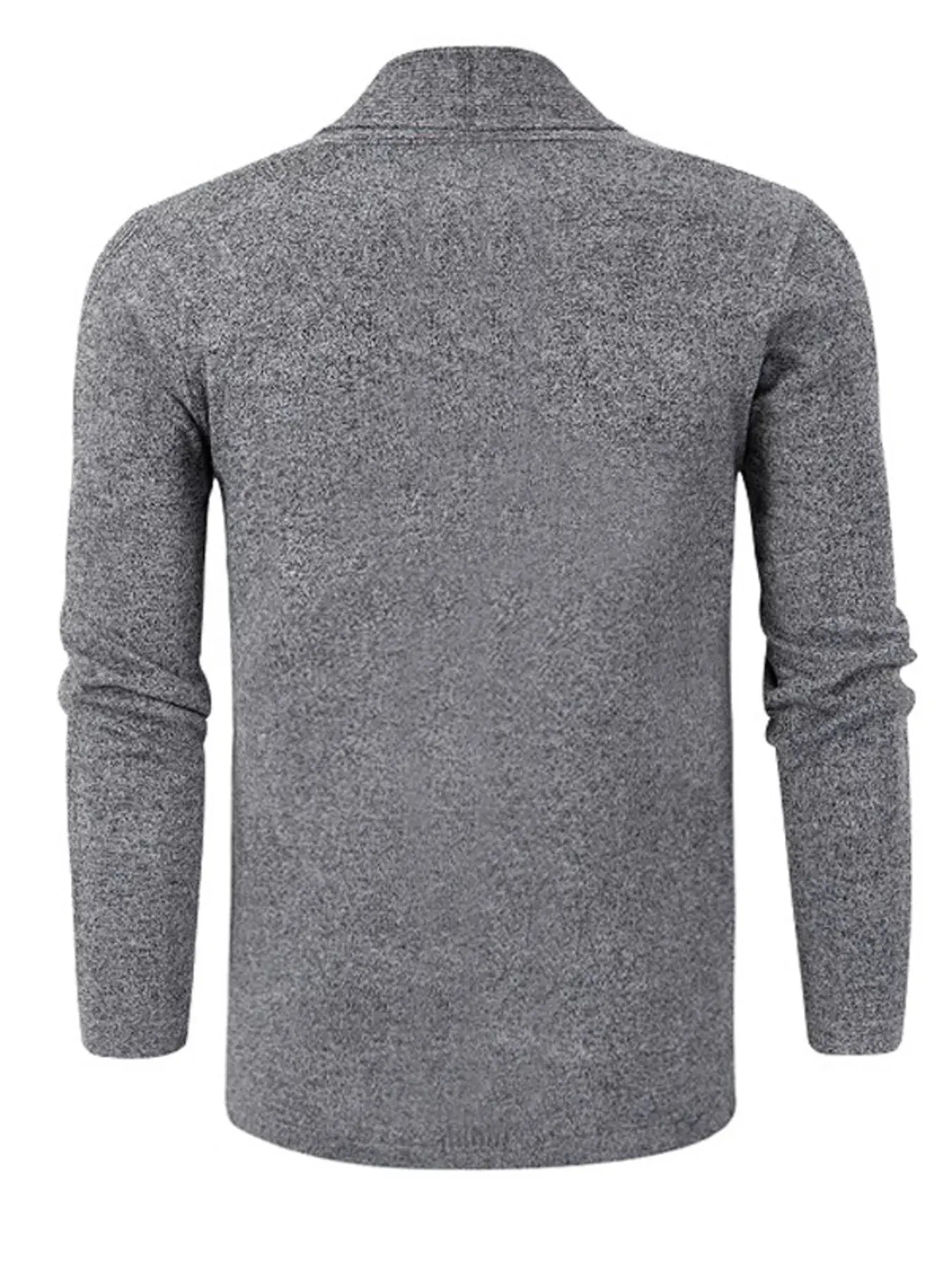 Men's Plus Size Long Sleeve Open Front Cardigan by Trendsi