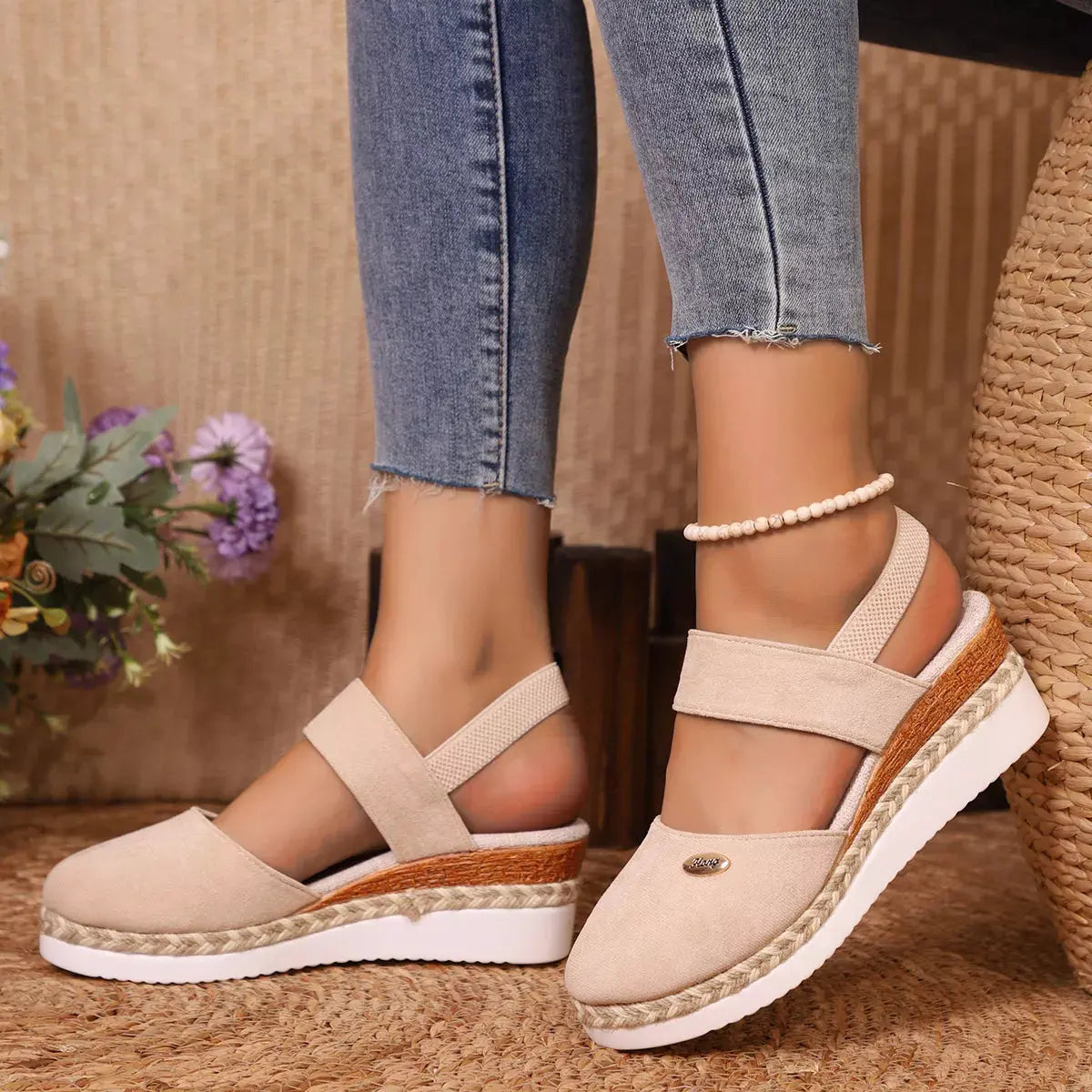 Espadrille Wedge Sandals with Ankle Strap | Partner Labels Selection by Partner Label