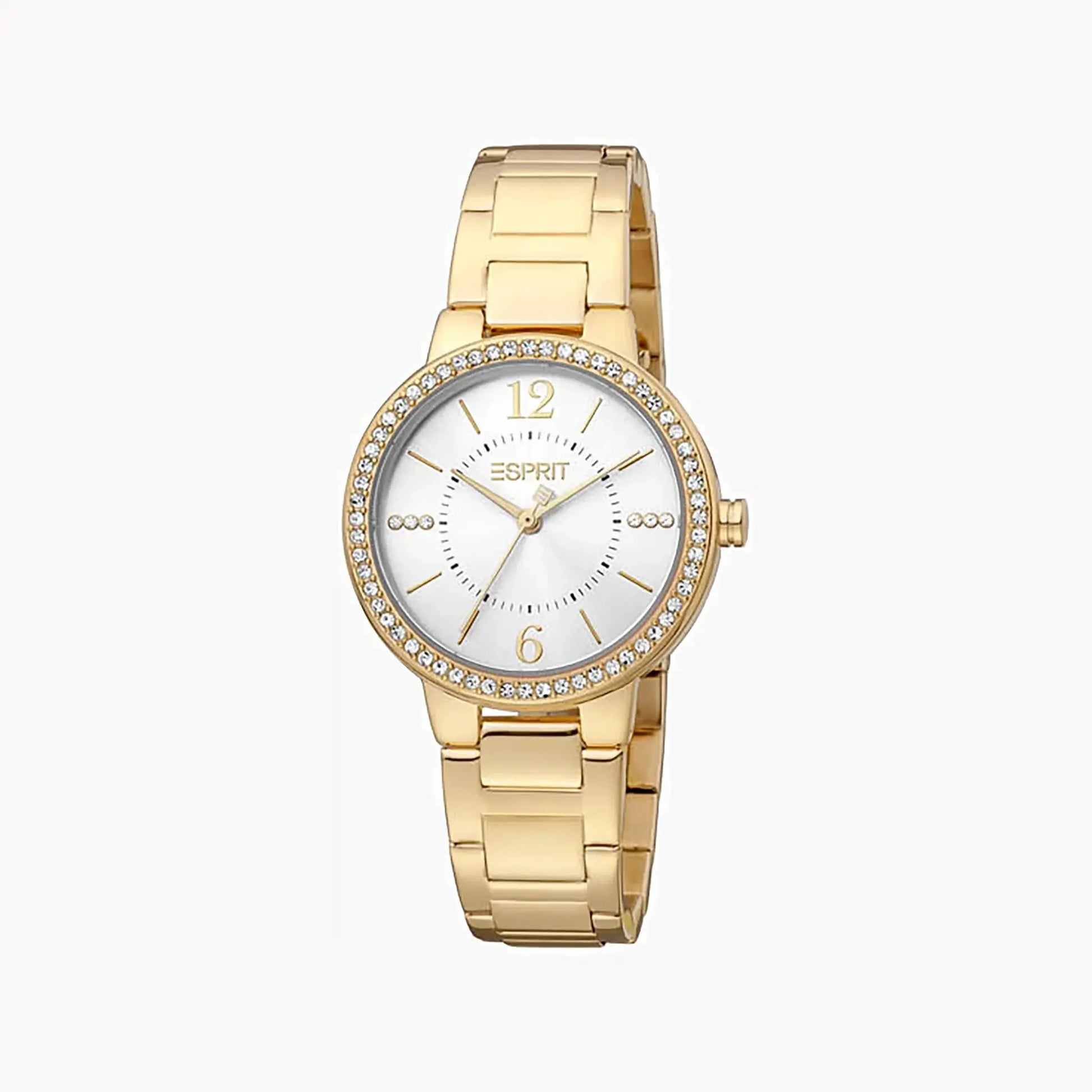 Esprit Women's Gold Stainless Steel Watch, Silver Dial | ES1L228M2045 by ESPRIT