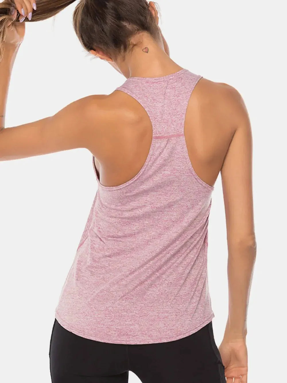 Full Size Scoop Neck Wide Strap Active Tank by Partner Label