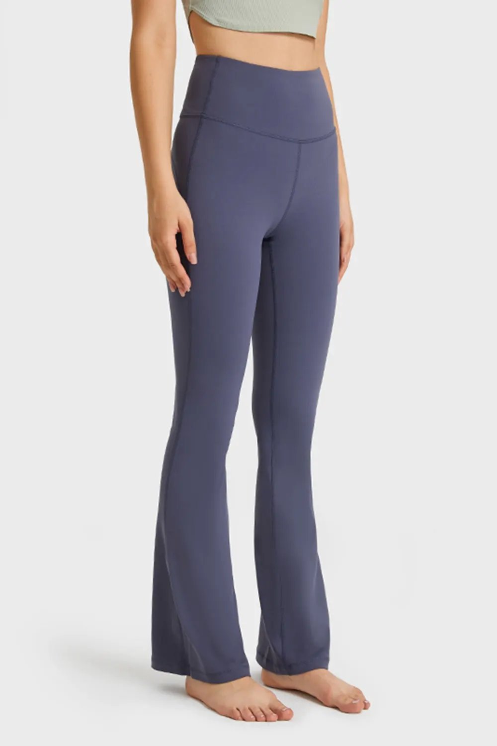 Millennia Elastic Waist Flare Yoga Pants by Millennia