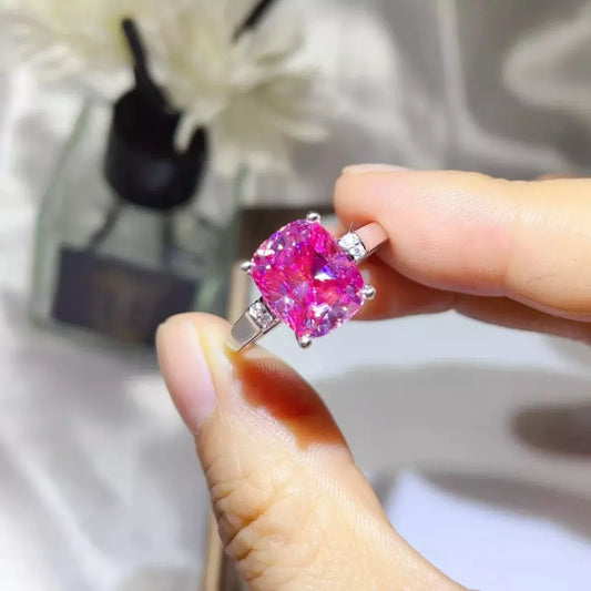 5 Carat Moissanite 925 Sterling Silver Ring by Partner Label