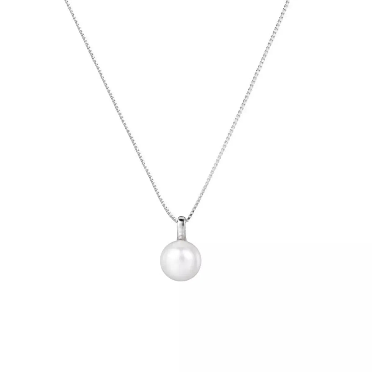 925 Sterling Silver Pearl Necklace by Partner Labels