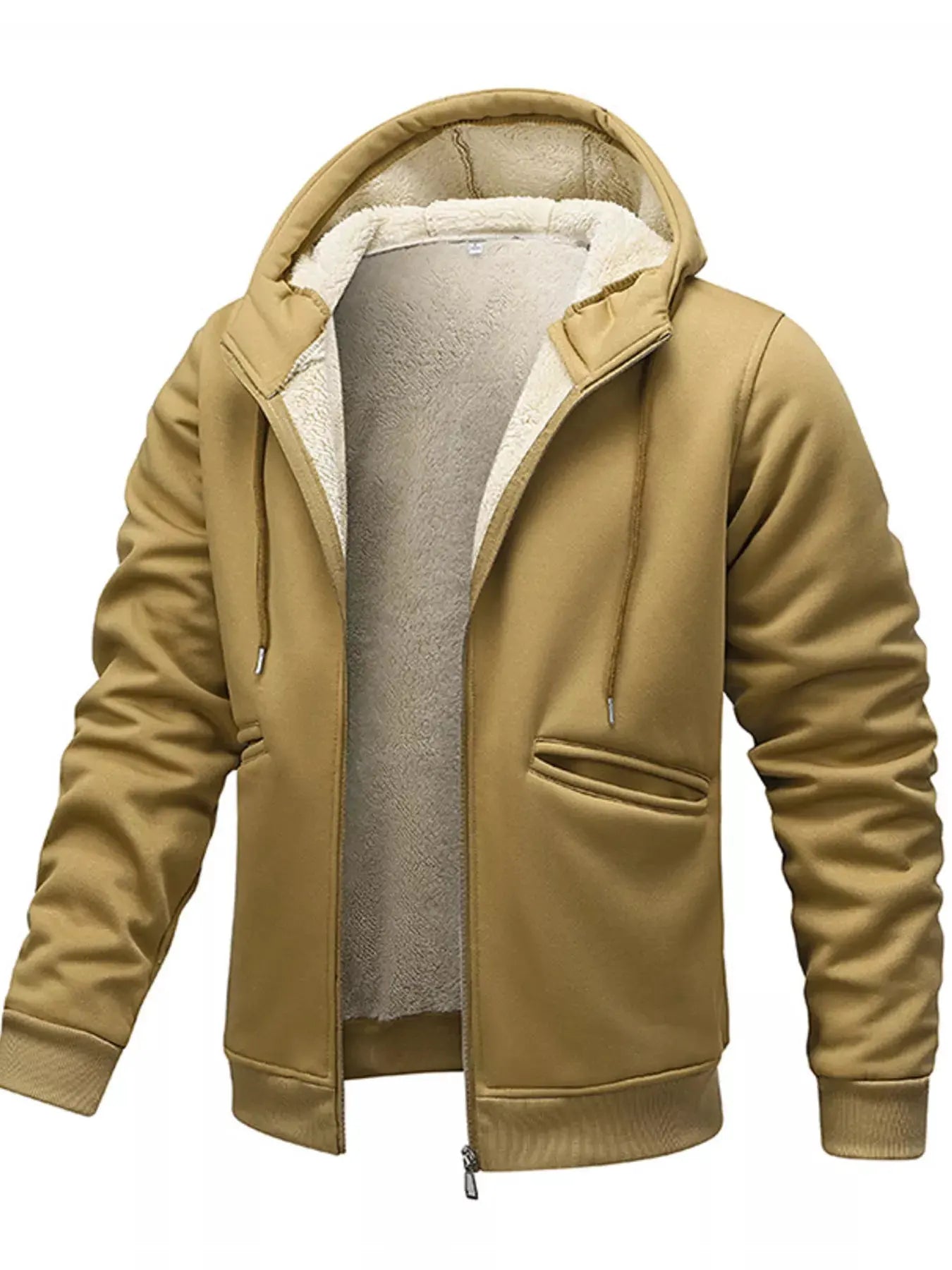Men's Full Size Warm Fleece Lined Zip-Up Hoodie Plus Size by Partner Label