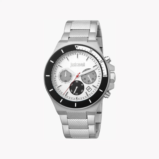 Just Cavalli Men's Silver Stainless Steel Watch, Silver Dial | Jc1g139m0055 by JUST CAVALLI