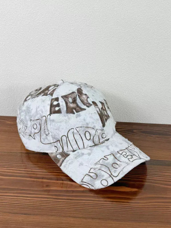 Distressed Adjustable Baseball Cap by Partner Label