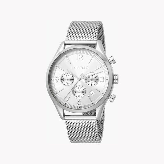 Esprit Men's Silver Stainless Steel Watch, Silver Dial | Es1g210m0055 by ESPRIT